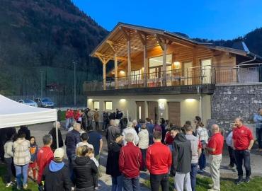 Inauguration des vestiaires du stade de foot de Bellevaux